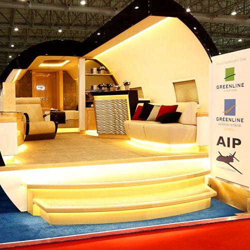 Aircraft interior design made by AIP in the Middle East